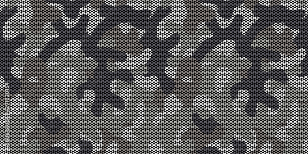 Seamless gray urban camo pattern vector