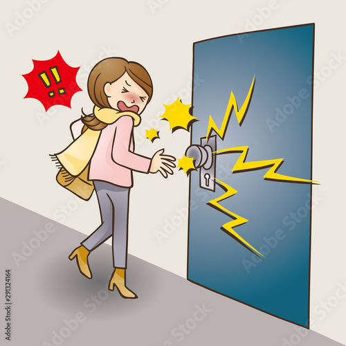 静電気　女性