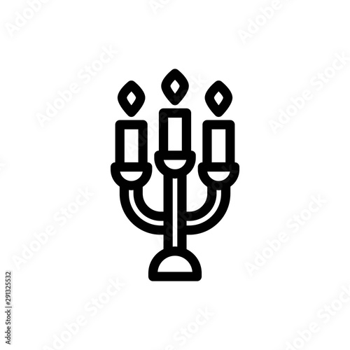 candelabra line vector icon