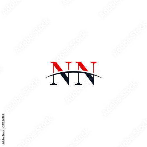 Free Download Initial letter NN, overlapping movement swoosh horizon logo company design inspiration in red and dark blue color vector - GFXLoad