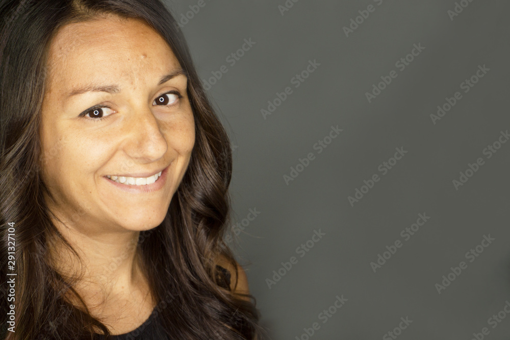Fototapeta premium Portrait of young girl with long hair