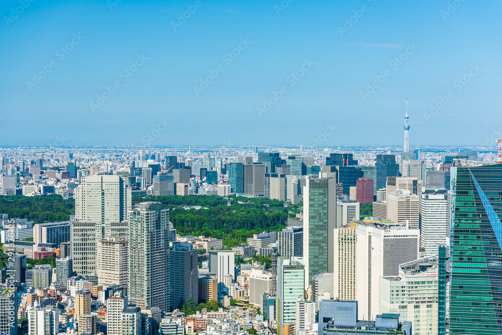 東京の風景 Tokyo city skyline , Japan.