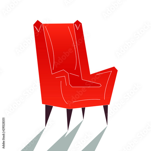 Living room furniture design concept with modern home interior elements isolated vector illustration. Pattern is good for craft paper design