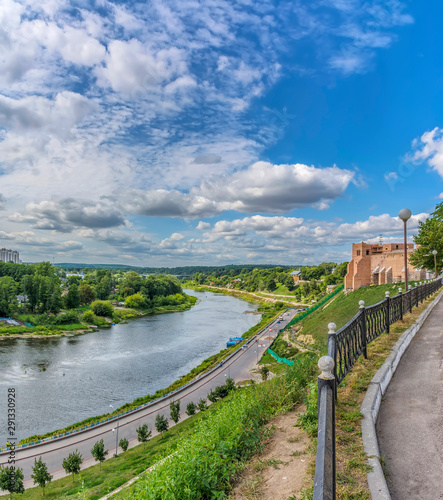 View of the Neman river embankment in Grodno.