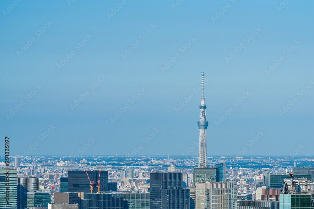 東京の都市風景 Tokyo city skyline , Japan.