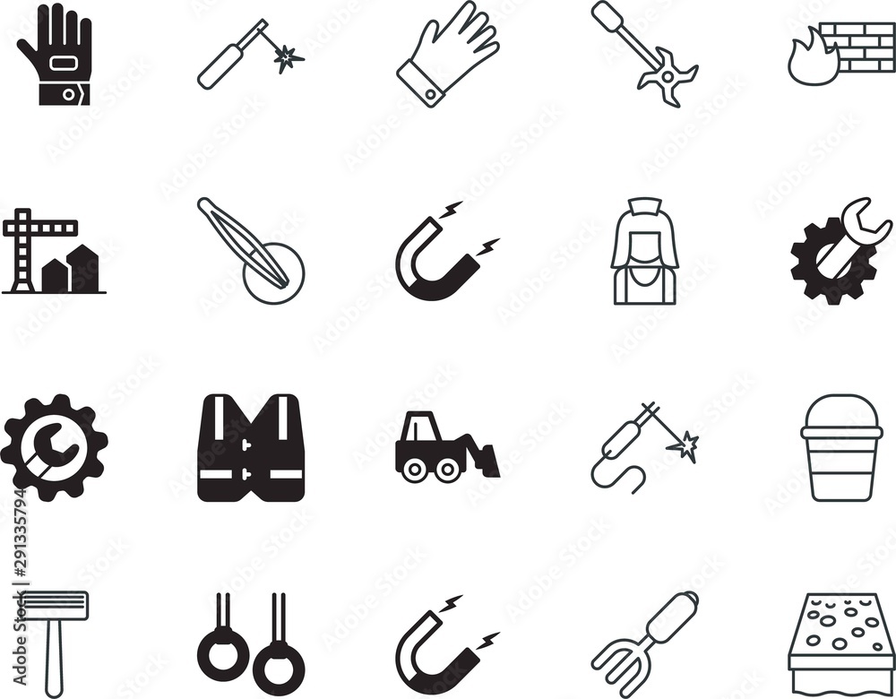 equipment vector icon set such as: tiller, manual, cultivator, company, picking, vacuum, stripe, lock, connection, yellow, sponge, acrobat, hydraulic, shave, laboratory, preserve, action, women, male