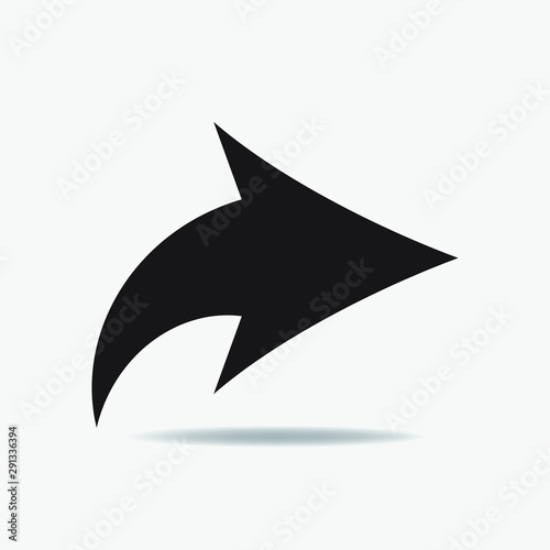 Arrow right icon vector. Next symbol illustration