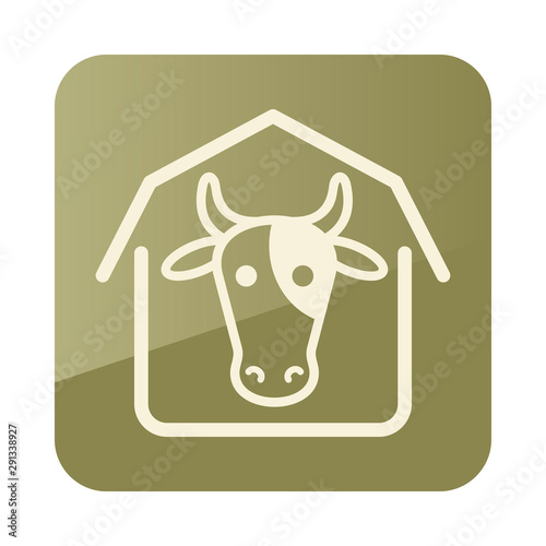 Cowshed vector icon