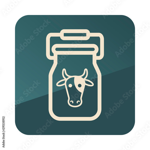 Can container for milk vector icon