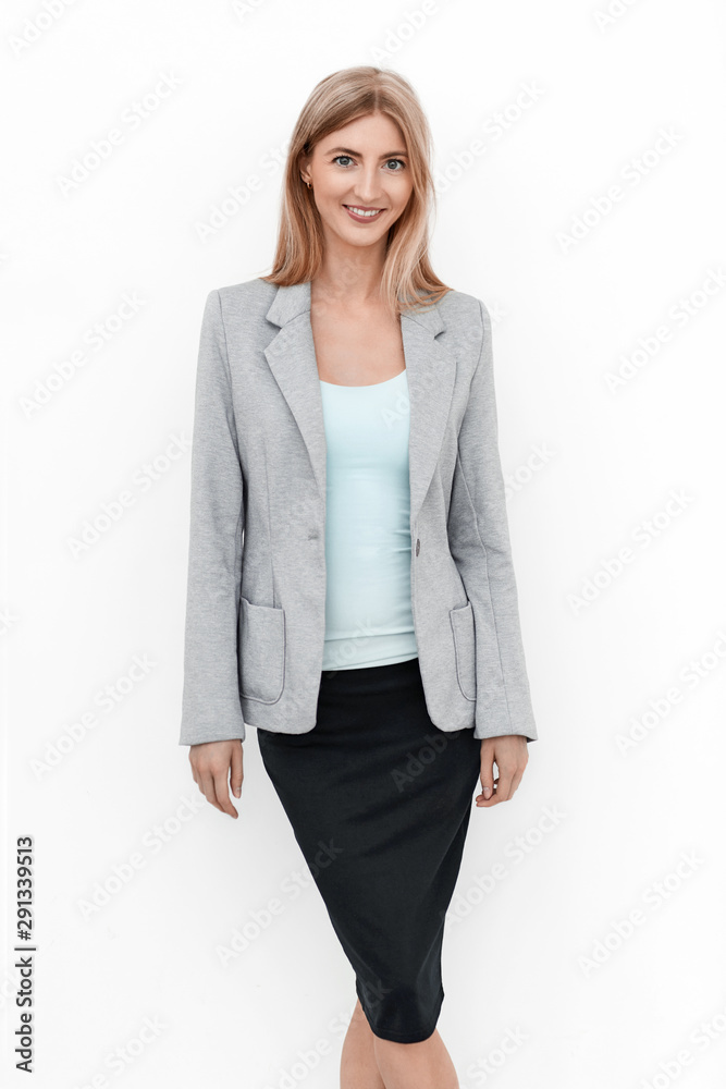 Executive young business woman. isolated on white Executive young business woman. isolated on white