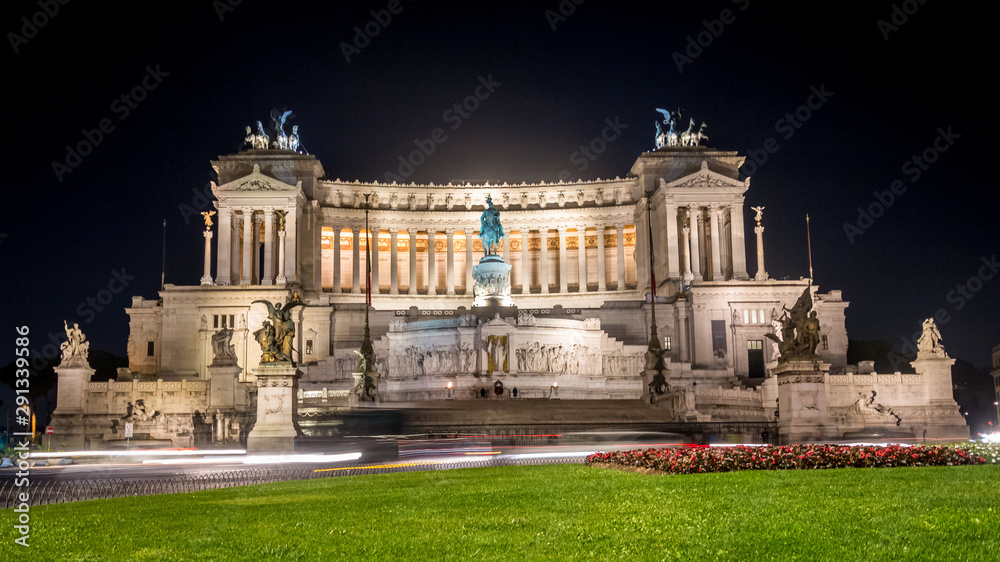 Monumento Vittorio Emanuele II bei nacht