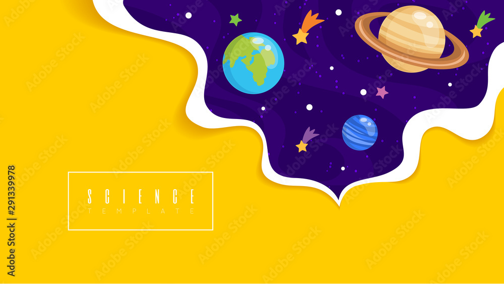 Space background with stars and planets