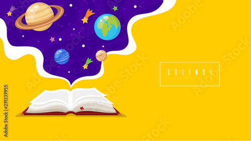 Space background with stars and planets