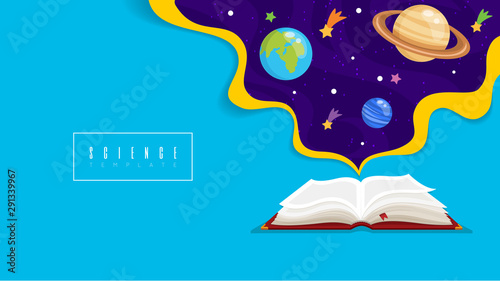 Space background with stars and planets