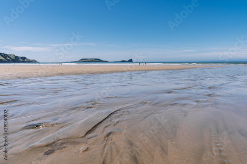 Wallpaper Mural Rhossili Bay with low tide, Sandy beach Torontodigital.ca