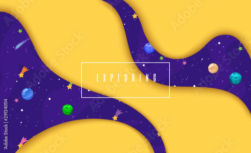 Space background with stars and planets