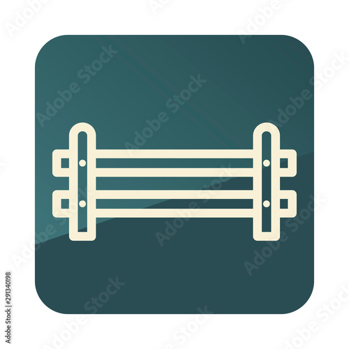 Wooden farm fence from crossed planking icon