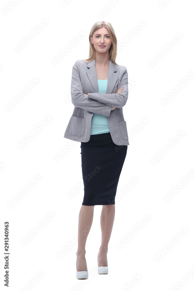 confident business woman. isolated on grey background confident business woman. isolated on grey background
