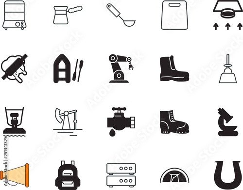 equipment vector icon set such as: scream, abstract, surface, east, multiple, database, luggage, dough, raft, s, data, diet, rucksack, colorful, board, studying, breakfast, turbine, blacksmith photo