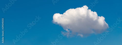 Banner blue sky background with cloud.