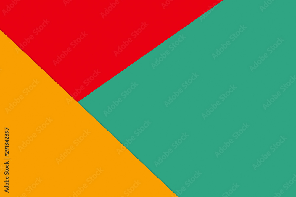 Geometric paper background. Green, orange and crimson red colored, colorful backdrop for your design. Flatlay, copy space Geometric paper background. Green, orange and crimson red colored, colorful backdrop for your design. Flatlay, copy space