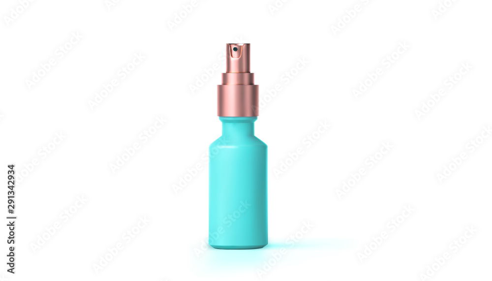 Elegant cosmetic spray for skin care isolated on white background. Realistic vector 3d white and gold matte cosmetic spray mock up. Beautiful cosmetic template for ads. Makeup products brand.