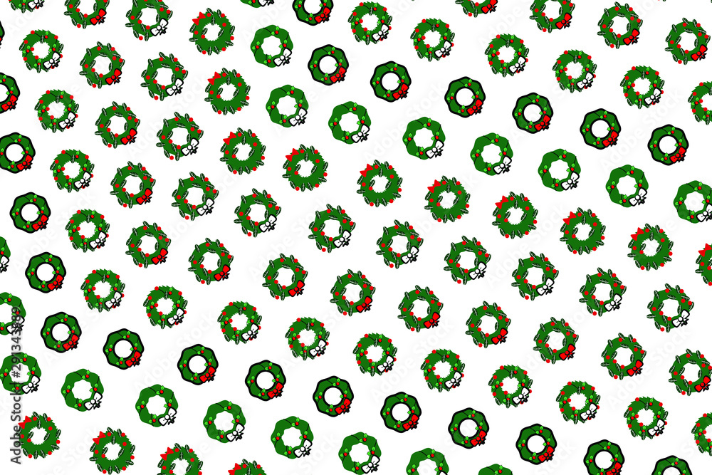 Christmas pattern vector on white background