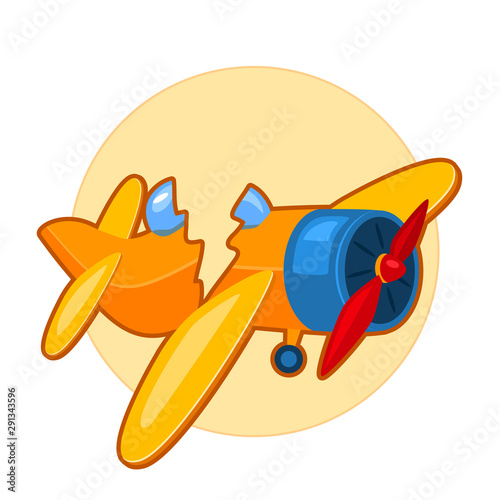 Broken toy airplane