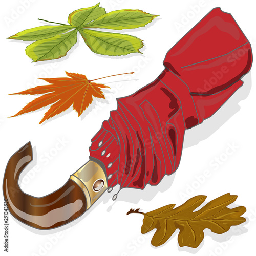 Umbrella for rain.Vector Illustration.