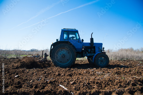 Agriculture with a tractor