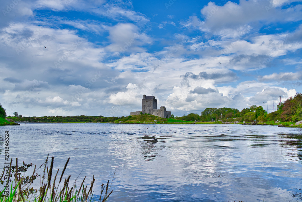 Landscape with Dunguaire Castle Ireland.