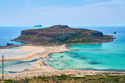 Balos lagoon in Crete, Greece.