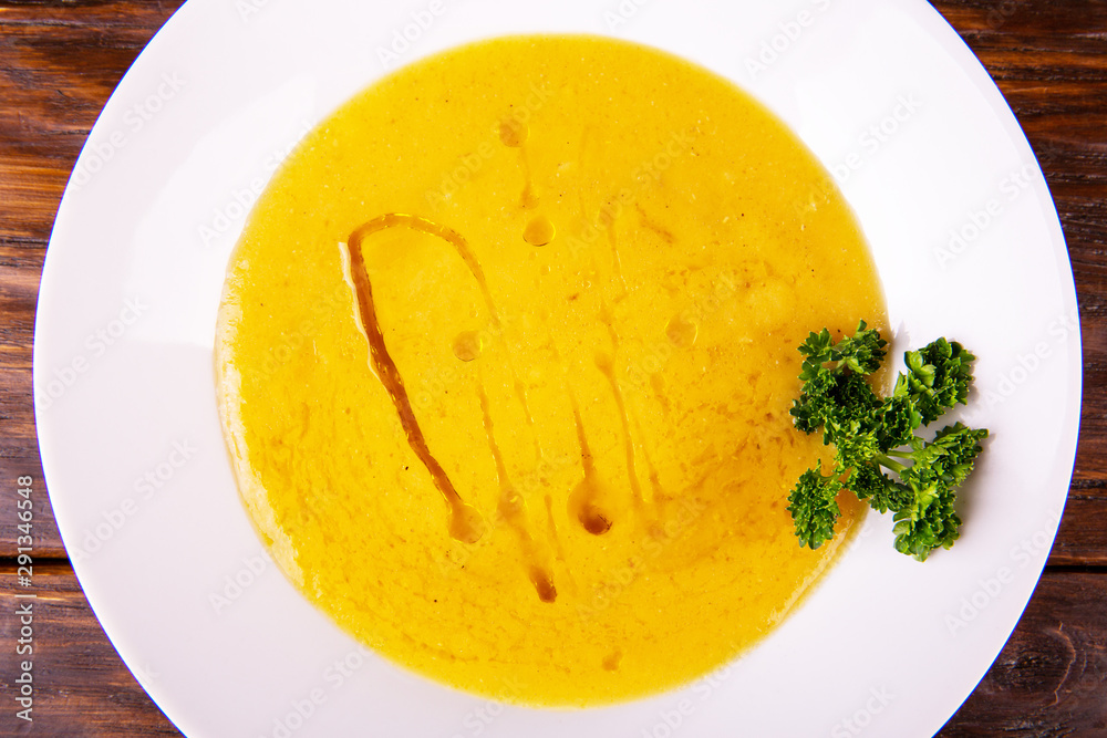 Pumpkin olive oil cream soup Pumpkin olive oil cream soup