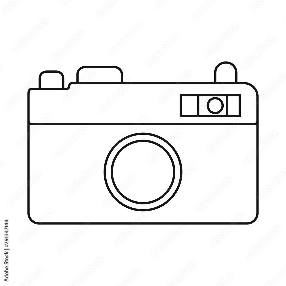 Vector illustration of camera and pixel symbol. Set of camera and digital stock symbol for web. Vector illustration of camera and pixel symbol. Set of camera and digital stock symbol for web.
