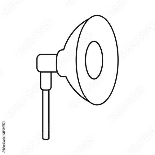 Vector design of light and setup icon. Collection of light and softbox stock vector illustration.