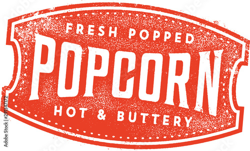 Vintage Fresh Popcorn Sign