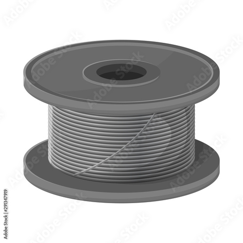 Vector illustration of coil and spiral symbol. Graphic of coil and metal stock symbol for web.