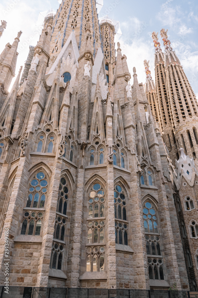 Barcelona, Cataluna, Spain- August 13, 2019: Sagrada Familia By Antoni Gaudi In Barcelona Spain