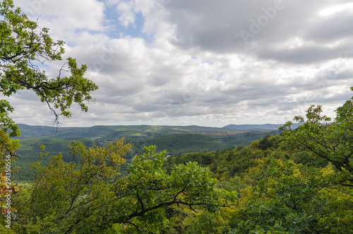 cloudy sky and villages view