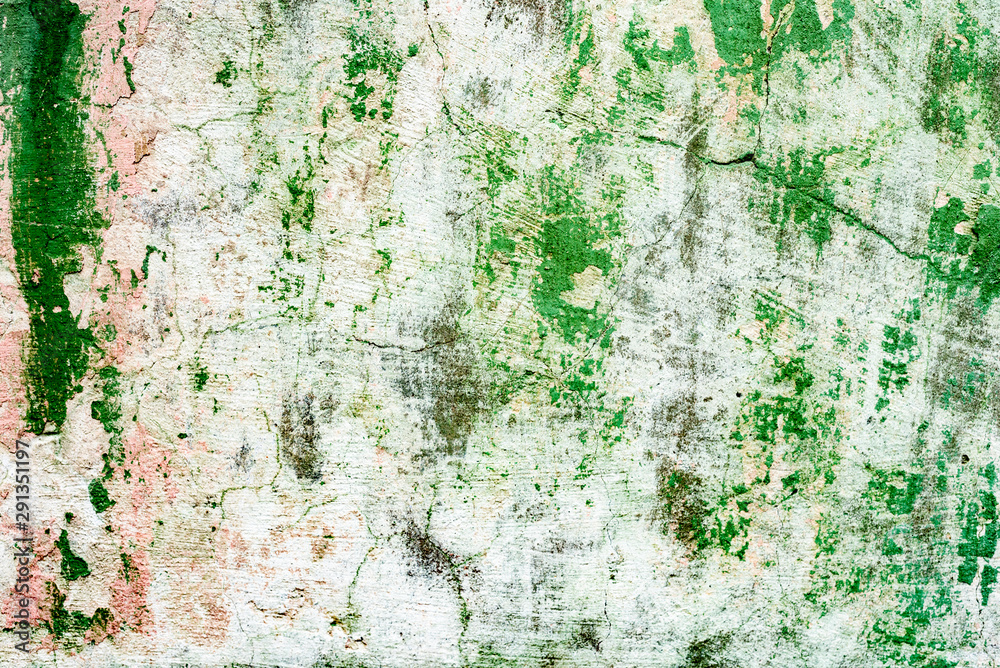 Fototapeta premium Texture of a concrete wall with cracks and scratches which can be used as a background