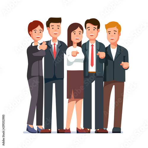 Group of cheerful business man and woman
