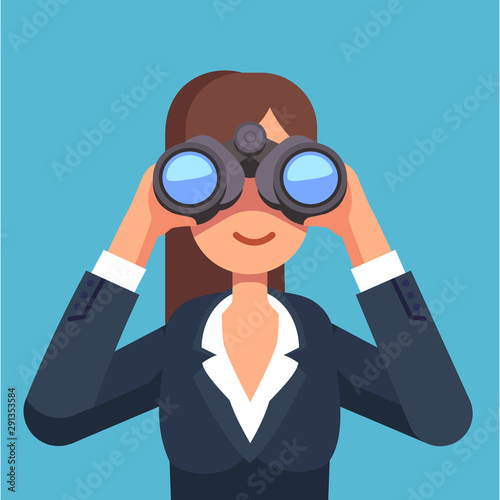 Business woman looking searching for a job