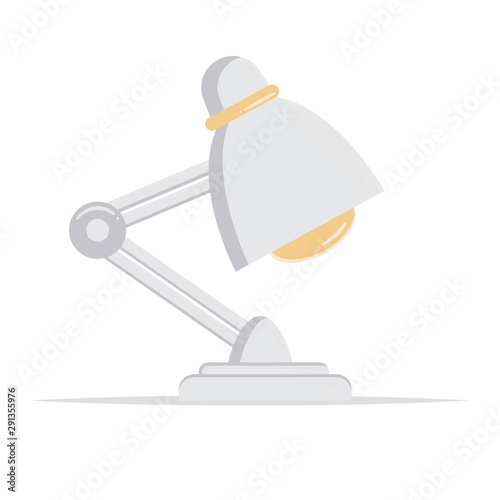 Office table lamp icon. Flat illustration of office table lamp
