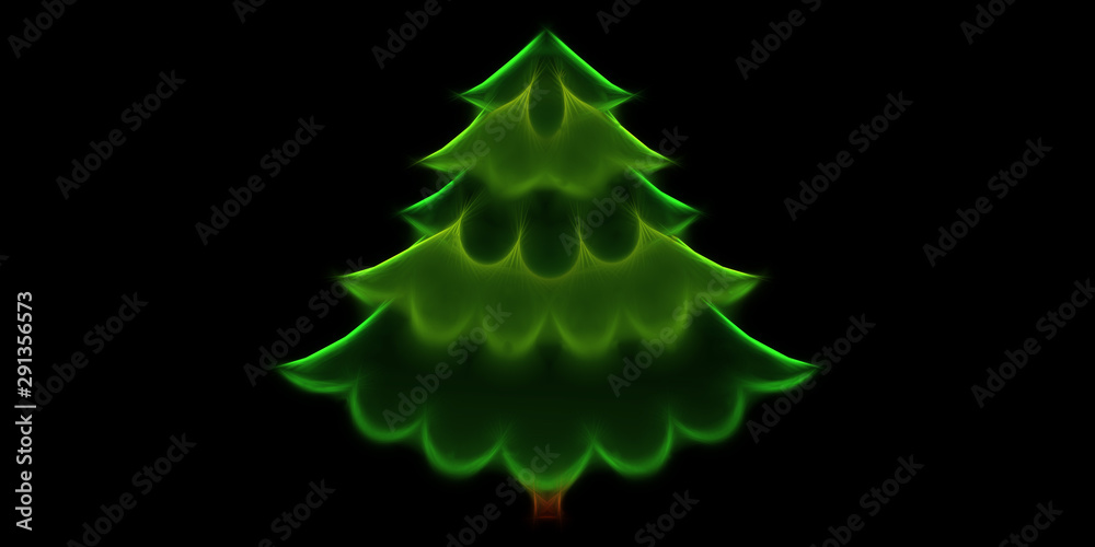 Fractal christmas trees on dark background Fractal christmas trees on dark background