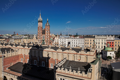 View of Krakow in one of the towers of the Wawel Castle, Poland