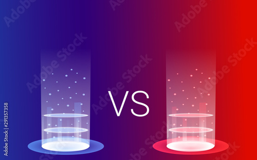 Fantasy portals duel and fight concept