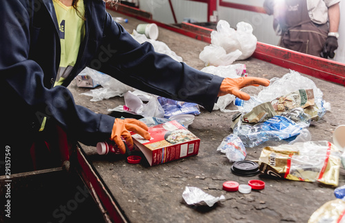 Fotografie At modern recycling plant