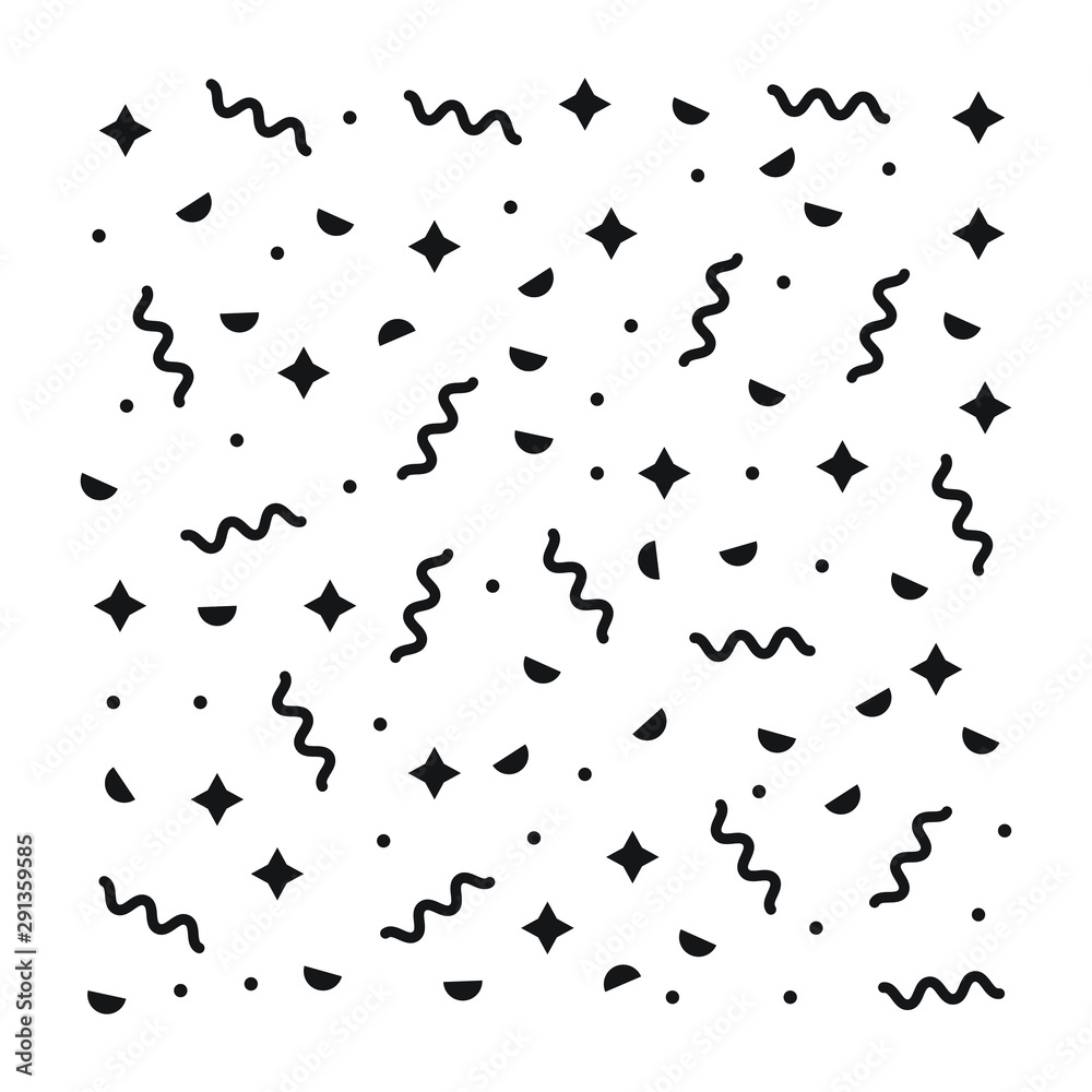 Party pattern vector background confetti Party pattern vector background confetti