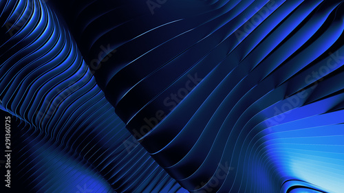 Wavy blue abstract background