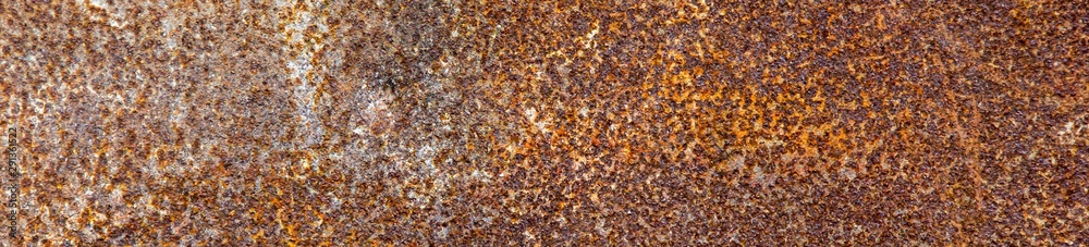 banner of Metal rust wall texture surface natural color use for background
